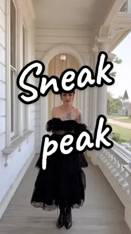 Tiktok saw it first! Launching Monday 11am set your alarms. The Nevermore Party Dress available in sized XS-4X. #foxbloodshop #gothfashion #wednesdayaddams #partydress 