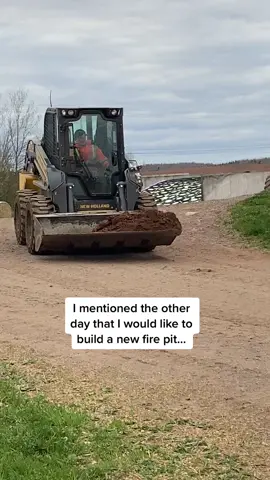 I mentioned the other day that I would like to build a new fire pit. I didn’t ask him to do it, but when I asked today what he was doing with the dirt he said, ‘getting started on that new fire pit you want’ 😍❤️ #initiative #geterdone #workhard #farm #farmlife #farmtok #farmboy #fyp #fypシ #fypシ゚viral #foryoupage #buydirt #LearnOnTikTok #the_beef_boys #helping #happy #agtok #newholland #kidtok