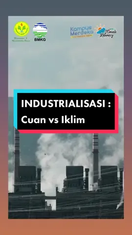 Halo Sobat Iklim! 🌎 Industrialisasi jelas memberi keuntungan bagi berbagai sektor, terutama sektor ekonomi. Tapi, di sisi lain industrialisasi juga memberikan dampak buruk bagi iklim, lho! Simak informasinya melalui video berikut ini, yaa! 👋  #LiterasiIklim #AksiIklim #MagangUNJ_diBMKG #PendidikanGeografiUNJ #Industrialisasi #perubahaniklim #fyp 