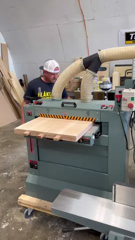 Quick sand on the dual drum sander to get everything perfectly flat and then a quick finish sand with @Festool Canada #woodworking #maker #woodwork #tools #bois #madera #holz #woodworker 