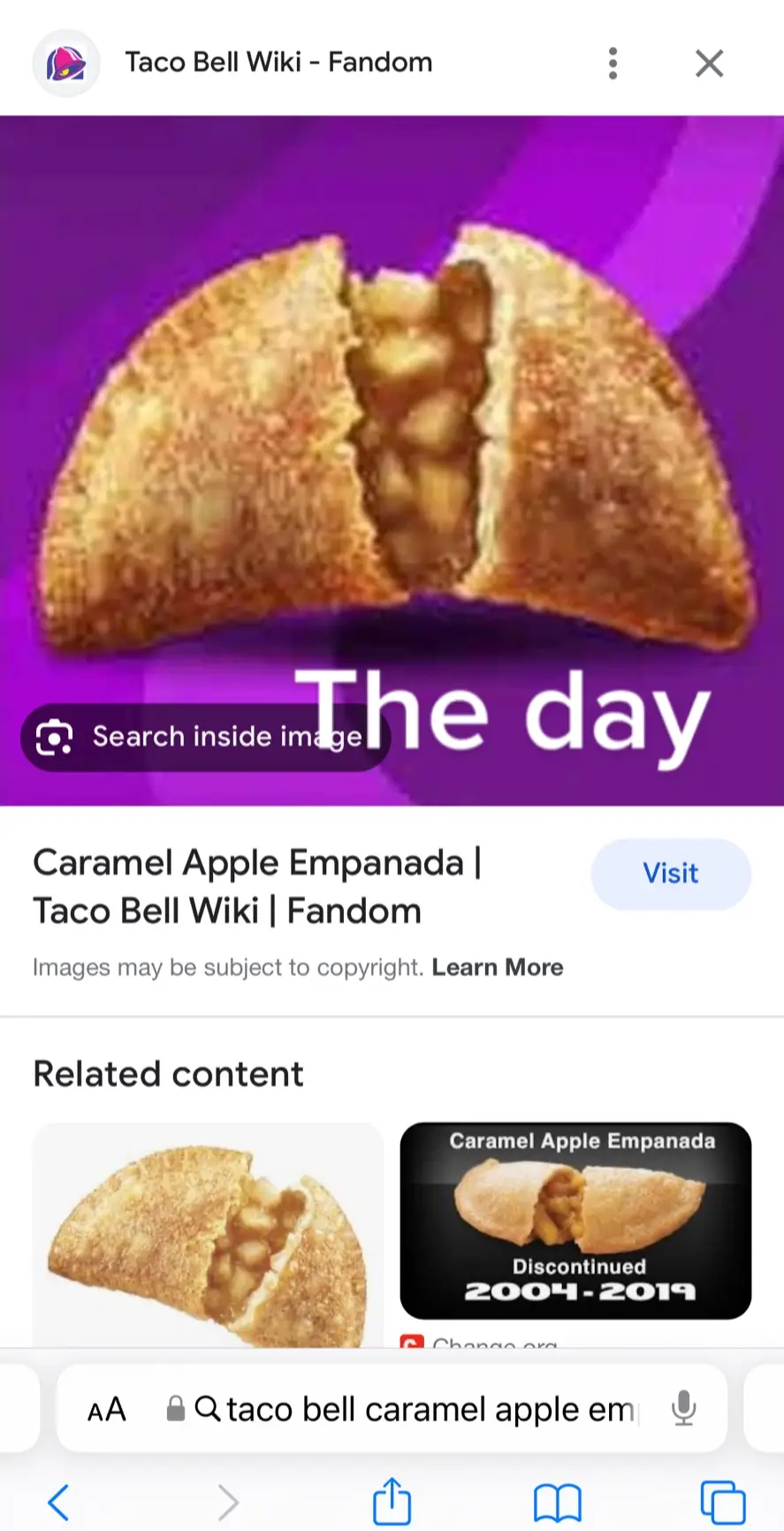 Literally my favorite thing ever #gonebutneverforgotten #tacobell #caramelappleempanada #discontinued 