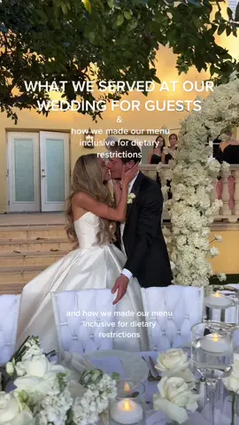 Here is the full menu of what was served at our #wedding and the precautions we took to be considerate of everyone’s intolerances or dietary restrictions #weddingmenu #WEDDINGDAY #bride #glutenfreebride #dietaryrestrictions  