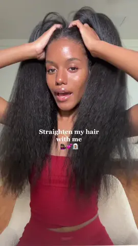 Surprisingly my arms dont hurt this time around love this for me lol ☺️ Leave me any questions (doesnt have to be hair related) to answer for the next time I do this 🤍 #silkpress #hairstyle #grwm
