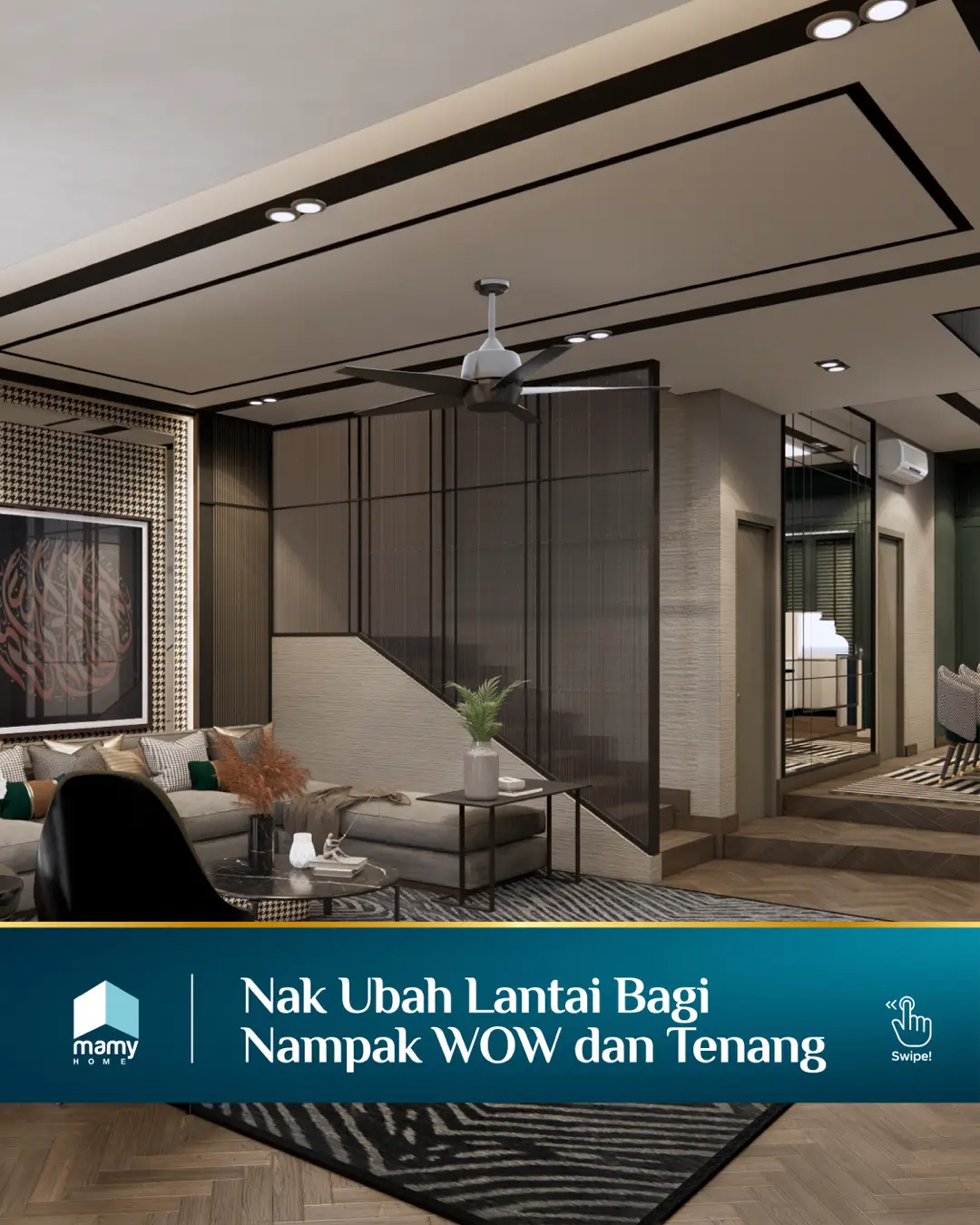 NAK UBAH LANTAI BAGI NAMPAK WOW DAN TENANG? Tahukah anda, dengan menukar kemasan lantai sahaja akan memberi impak kepada sesebuah ruang. Hal ini kerana, ia melengkapkan ruang tersebut dengan elemen yang telah diperbaharui. Tapi, adakah anda ketahui jenis jenis kemasan lantai yang terdapat didalam pasaran sekarang? Jom kami kongsikan jenis-jenis lantai untuk rumah anda. 1) Lantai Vinyl 2) Lantai SPC (Stone Plastic Composite) 3) Lantai Jubin 4) Lantai Kayu 5) Lantai Marble Kesemua jenis lantai ini terdapat ciri-ciri yang tersendiri dan jenis design yang berbeza-beza. Jadi, apakah pilihan kemasan lantai yang menjadi pilihan anda? Kongsikan pilihan anda diruang komen dibawah #InspirasiRumah #DesainRumahModern #DesainRumahImpian #RekomendasiRumah #RumahImpianku #interiordesign #mamyhomeidreno #rumahimpian #homeconcept #renovation #HouseDesignIdeas #transformasirumah #mamyhomeid #rumahcantik #desainrumahkecil #desainrumahmewah #idedesigninterior #housedesigns #idearumahminimalis 