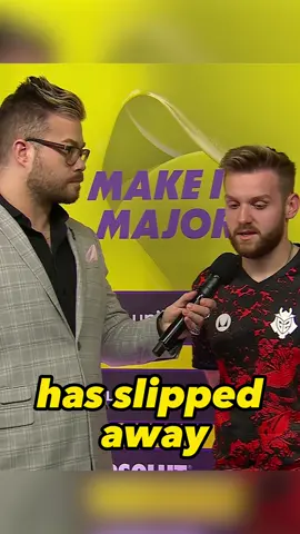 NiKo losers interview after leaving the Final CSGO Major at Blast Paris! 🥺 #NiKo #g2 #fnatic #banksesports #blastparis #blastparismajor #fyp #highlight #viral #csgo #esports