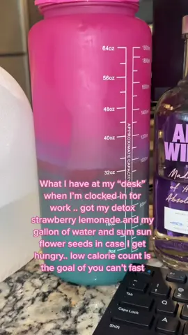 What I have at my desk for work #workfromhome #detox #weightloss #update #daytwo #mastercleanse #strawberrylemonade #fasting #lowcalorie 