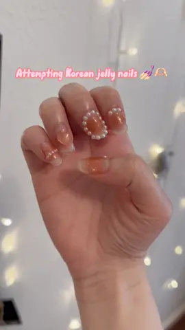 Trying Korean blush jelly nails! 💅🏻🫶🏻💕 #fyp #CapCut #koreanblushnails #koreanjellynails #jellynailstutorial #nailsinspo2023 #grwm #cutenails #blushnailstutorial #blushnails #pearlnails #cute #aesthetic #softaesthetic #newbieatnails #justforfun 