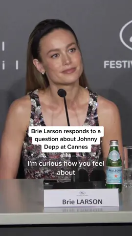 #BrieLarson fields a question from a reporter about the inclusion of #JohnnyDepp and his film #JeanneduBarry in the #CannesFilmFestival. #todayshow #cannes #festivaldecannes 