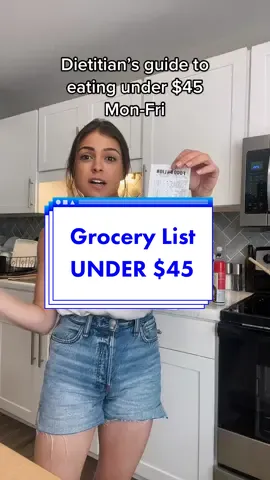 To all my single gals and pals out there on a budget, this grocery list is for you!! (*Note this is meant for 1 individual) Meal planning can be time consuming, ESPECIALLY on a budget when groceries are expensive. BUT that’s not stopping us from eating nutrious meals!  Produce/fridge: 2 bell peppers Bunch of bananas  1 avocado 1 zucchini  1 white onion Spinach Tofu Pantry: Brown rice Rotini pasta Canned diced tomatoes Quick oats Bush’s Rustic Tuscan Chickpeas Bush’s Taco Fiesta Black Bean Bush’s Southwest Pinto beans Whole grain tortilla Canned tuna Dairy: Quart of milk Eggs Cottage cheese Shredded cheese #groceryshopping #dietitian #cheapmeals #mealplan
