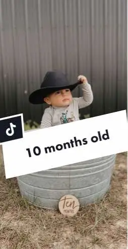 Baby boy is 10 months old🥹 outfit from @Tiny Stockyard Trends 🐮 #westernbaby  #tenmonthsoldbaby #tenmonths #babyboy #cowboybaby 