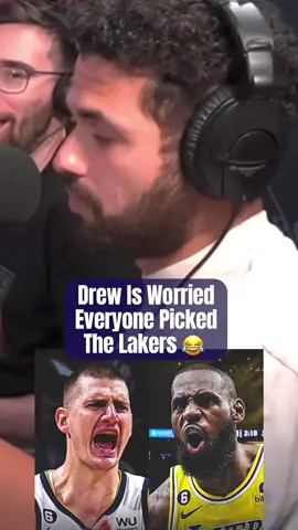Drew doesnt want the lakers to get jinxed 🤣 #lalakers #denvernuggets #nbaplayoffs 