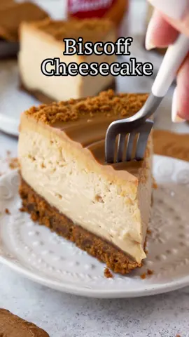 Biscoff Cheesecake Recipe, one of the best cheesecakes ive ever made! If you like biscoff cookie butter you will love this cheesecake recipe! #cheesecake #biscoffcheesecake #biscoff #cheesecakerecipe 