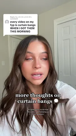 Replying to @J A C K J A C K more thoughts on curtain bangs, basically just not for me but do you boo!! #curtainbangs #hairstyles #trendyhairstyle #curtainbangstips #curtainbanghack 