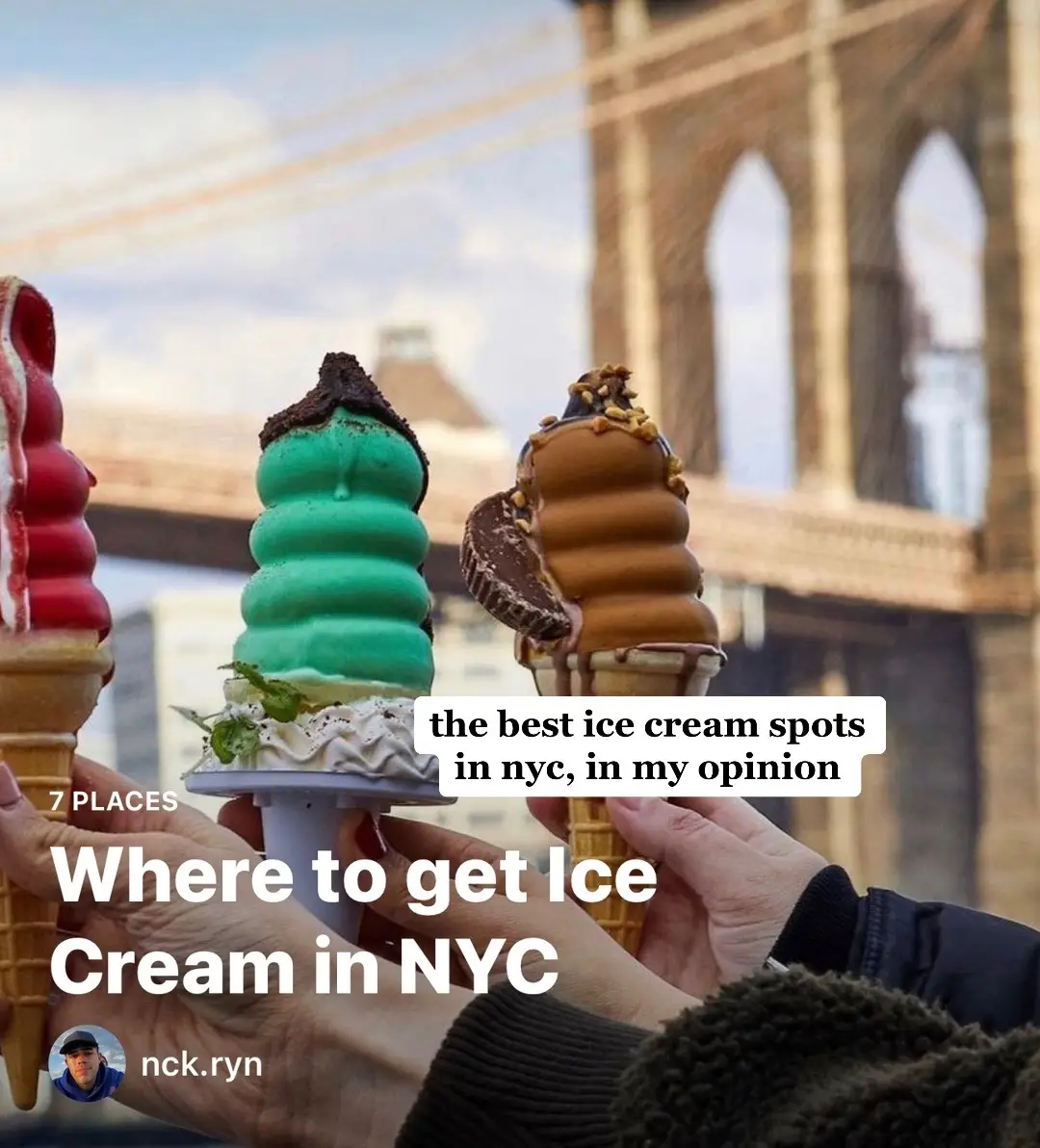 the best ice cream in nyc and where to find it #nycicecream #nycsummer #nyceats #sweeteats #nycfroyo #nycfyp 