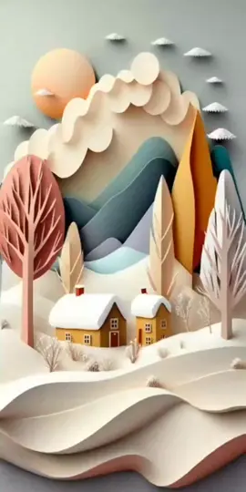 Episode 28 | #papercraft #papercut 🌴🏠🗻☁ #fypシ #snow #winter #valley #mountain #foryou #livewallpapers Like & follow for more.