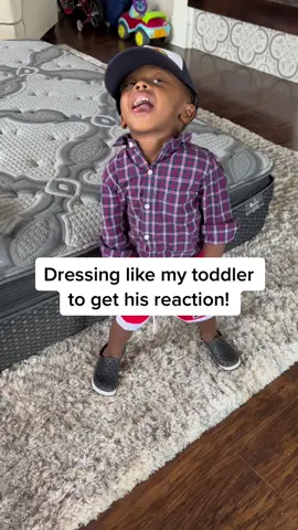 He got so excited to look like dad that he fell asleep! 😂🤦🏻‍♀️  #fatherson #toddlermatching #dadsonlove #familycomedy #familygoals #familycontent #wholesome #fathersonmatching #matchingfamily