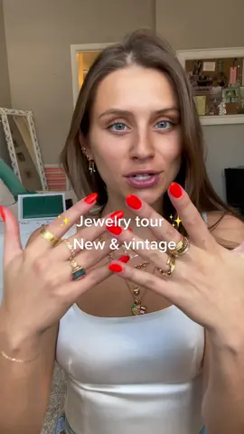 Jewelry tour - new & vintage gold jewelry ✨ #goldjewelry #vintagejewelry #jewelryhaul #jewelrytour #gold 