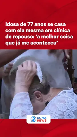 Idosa de 77 anos se casa com ela mesma em clínica de repouso #idosa casamento #amor #amorproprio 