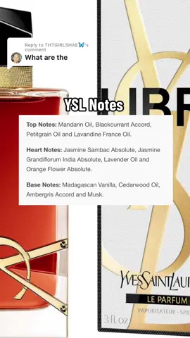 Replying to @THTGIRLSHAE🦋  YSL Libre Notes #luxuryperfume #blackgirlluxury #fyp #blackgirltiktok #blackwomenoftiktok 