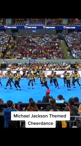 This team from the Philippines is giving us a show with their Michael Jackson Themed Cheerdance. That anti-gravity, moonwalk and thriller dance is so awesome. #cheerleading #cheer #cheerworlds #cheerdance #feucheeringsquad  #uaapcheerdancecompetition #michaeljackson #kingofpop  #philippines 