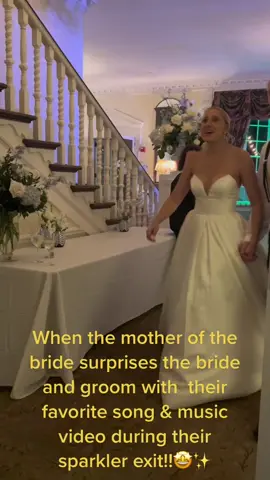 A surprise for the bride & groom for their sparkler exit ✨✨ Coordination by Ashley l DJ and surprise setup manager: DJ Scott Jones l Venue: The Country Club l Dress: @Annika Bridal @RITA VINIERIS l Makeup: @makeupbymerideth l Hair: JaViv Uptown Hair4ce