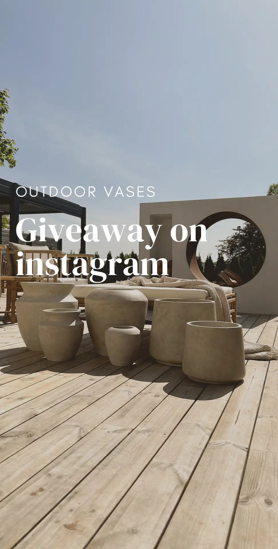 ✨GIVEAWAY on insta✨ Ad l We got so many questions about our outdoor vsses that together with @NorthbyNorth__  we decided to  organize a giveaway! You can win a set of two outdoor vases of your choice.  Swipe to choose your set ❤️ The vases are handmade and are a perfect decoration for both inside and outside of your home. To participate in the giveaway you just need to like the post on ig, comment which vase set you would like to win and follow: 👉🏼 @northbynorth.shop  👉🏼 @byggeligt.home Remember to participate on both channels to increase your chances of  Feel free to tag your friends, if they should also have a chance to win the set. Winner will be announced Sunday, May 28th! So be on the lookout for a private message & a share to our stories. The giveaway is only open to people living in Europe and it is not associated with Instagram and the winner is found by random draw. The prize cannot be exchanged for cash. #giveaway #konkurrence #vases #limewash 