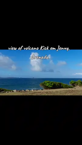 Vacation in Grenada..view of kick em Jenny volcano 🌋 tallest peek island.#beachvibes #peaceful #vacation 