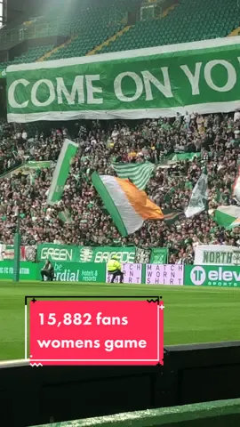 15,882 people the record for the most attended fans at a womens football game .Celtic💚🤍🍀🇮🇪 #celtic #ultras #greenbrigade #record 