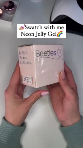 Swatching @BeetlesGelPolishOfficial  Neon Jelly Gel 💅🏼🌈  #swatchthis #nailswatch #jellynails #diynails #jelly #nailsofig #nailjunkie #unboxing 