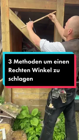 Die 3-4-5 Methode ist meiner Meinung nach, die einfachste Möglichkeit, um händischen einen rechten Winkel zu schlagen.  Was gibt es noch für Hilfreiche Tipps und Methoden?  #bockaufhandwerk #zimmermann #baustelle #ausbildung #zimmererhandwerk #rechterwinkel  #handwerkertricks #ausbildungimhandwerk #fyp 