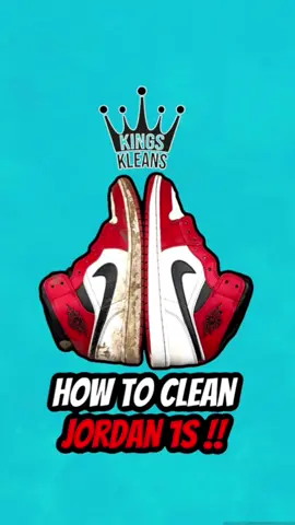 HOW TO CLEAN JORDAN 1s - WATCH AND SEE IF WE CAN SAVE THESE 😱🔥  Follow @kingskleans for more cleaning tutorials ✅ Keep your shoes looking brand new every time using the only sneaker cleaning kit you need 👟🧼 10% off with code KINGSKLEANS - Link in bio 💪 If you’d like to book your pair in for a full clean or repaint/reglue message us now ⬇️ - - - #shoecleaning #jordan1 #sneakerhead #sneakeraddict #jordan #dunk #shoerepair #asmr 