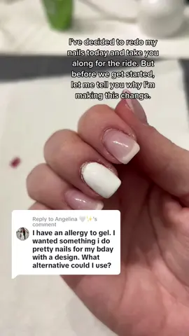 Replying to @Angelina 🤍✨  Hope this helps♥️🤞 also , for the design i would get some stikers for nails. They are  are easy to use and looks cute after . #easyathonenails  #nailsathom #nailtutorial #nailsathomecheck #hypoallergenicnailproducts #hypoallergenicnails #allergicreactiontolashglue #allergicreaction #gelallergicreaction #gelallery #testinggelpriducts #gelathome #polygelathome #fypシ #fypnails #fypnailsdone 