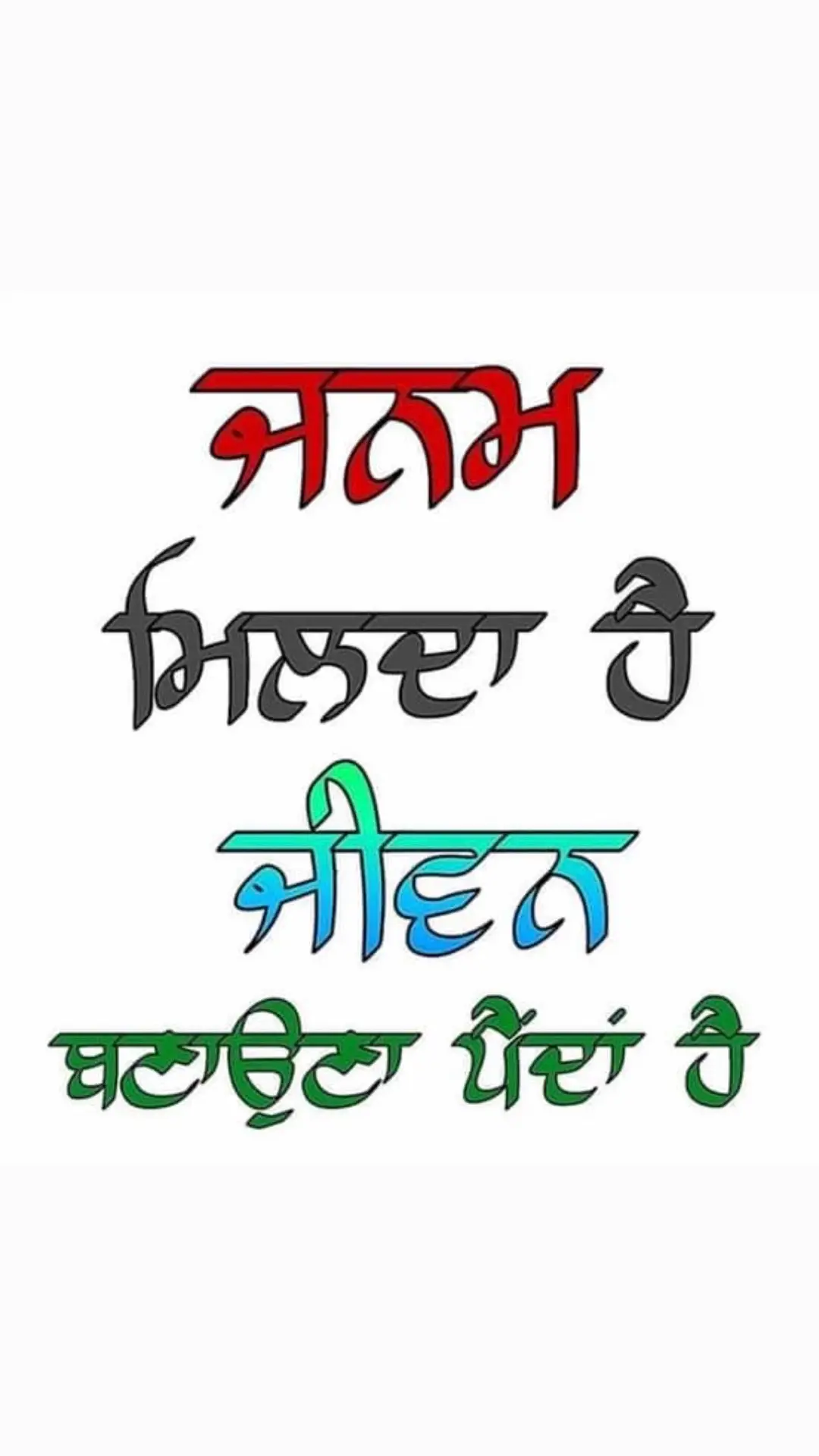 #Nevergive up in your life means punjabi work hard