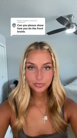 Replying to @gwen connors The easiest heatless hairstyle!! #hairstyle #heatlesshair #fyp #summerhair #foryou #minibraids 
