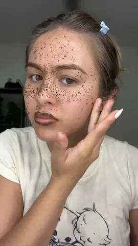 Replying to @sapphicbxnd freckle reveal 🫧 #henna #hennafreckles #transition 