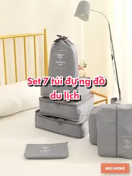 Set 7 túi đựng đồ du lịch, sắp xếp gọn gàng hành lý vali #sapxepvali #dulich 