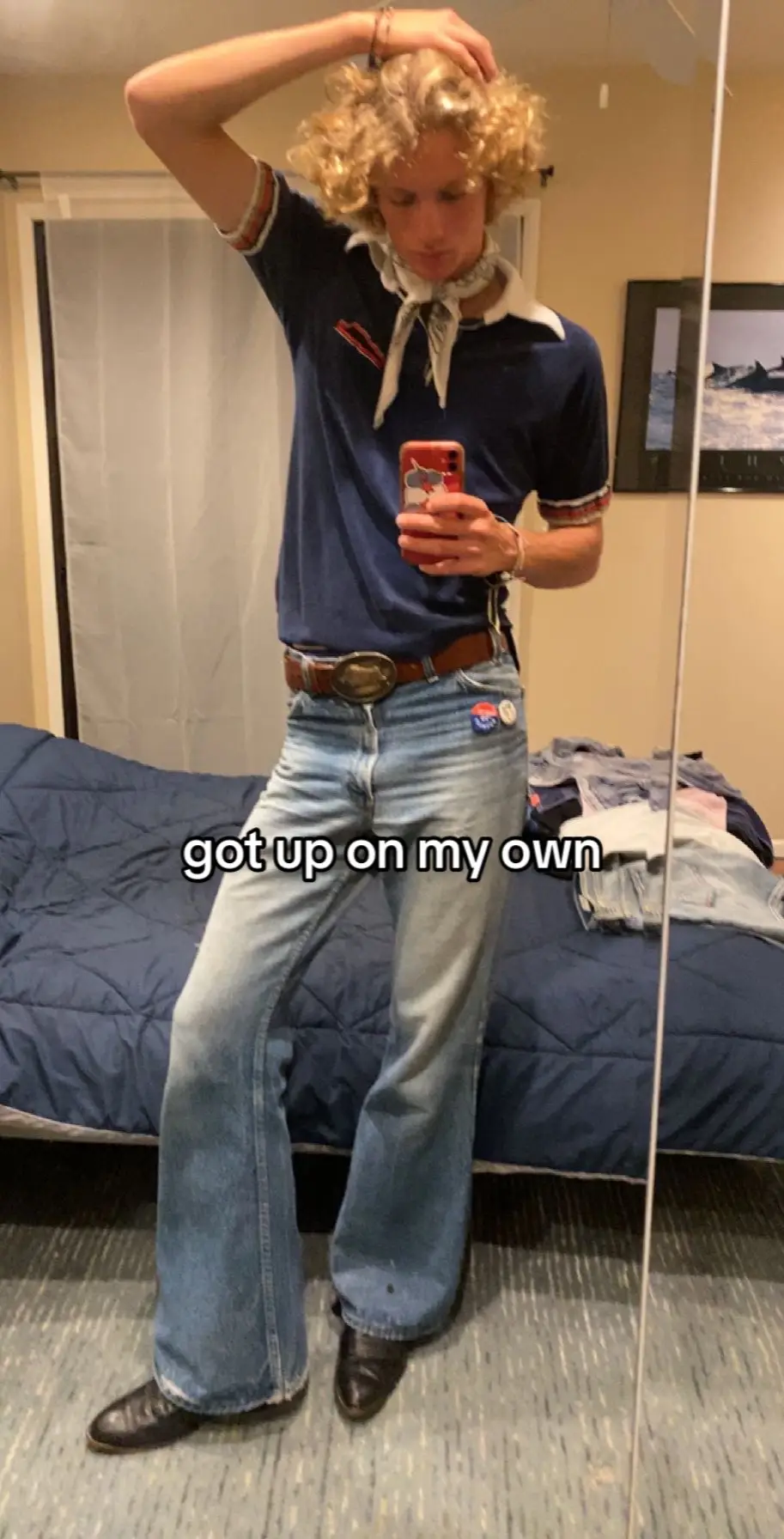 style progression 😋 #bellbottoms #levis684 #mensfashion #vintage #OOTD #mensstyle #cowboyboots #bellboys #outfit 