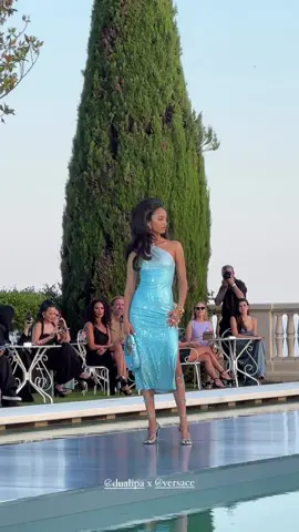 Mona Tougaard walking for Versace 