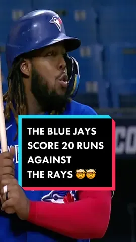 THE BLUE JAYS SCORE 20 RUNS AGAINST THE RAYS🤯🤯 #bluejays #rays #torontobluejays #MLB #baseball #mlbtiktok #baseballtiktok #homerun #vladimirguerrerojr #bobichette #mlbnews #fyp #tampabayrays 