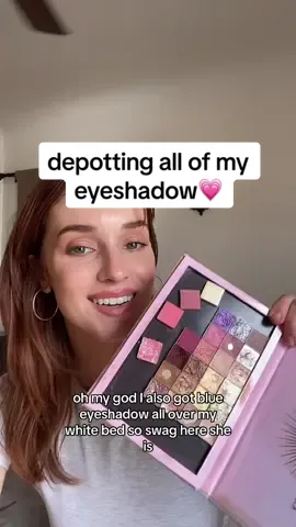 it actually came out so cute… is anyone else obsessed with depotting?!💗  #makeup #depottingmakeup #eyeshadowpalette 