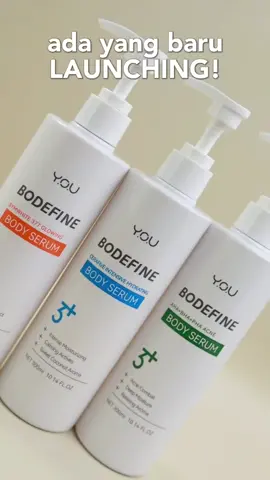 GOODBYE SAMA KULIT KERING! soalnya udah ada YOU Bodefine yang bagus banget untuk ngatasin kulit kering 😍 ada varian-varian yang bisa bantu ngatasin masalah kulit kamu juga lho! Cek di LIVE sekarang yuk! #bodycare #bodyserum 