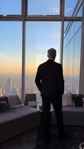 New York billionaire home admires the entire night view of Manhattan#landscape