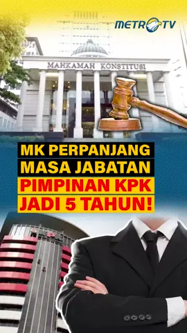 Tok!!! Mahkamah Konstitusi (MK) kabulkan gugatan Nurul Ghufron, masa jabatan pimpinan KPK jadi 5 tahun, Kamis (25/5). #MahkamahKonstitusi #PimpinanKPK  #KPK #tiktokberita #tiktokmetrotv