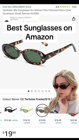 Replying to @Jessica Rabbit if I’m wearing sunglasses, there’s a 99% chance they’re from Amazon! These are my current two favourites #amazonfinds #sunglasses #greenscreen #fashionhacks #90sstyle 