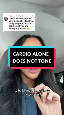 Replying to @TopLVJohn sorry to break it to you CARDIO ALONE DOES NOT TONE YOUR BODY - theres so much more that goes into it… #weightloss #cardio #workout #FitTok #GymTok #buildingmuscle #tone #Fitness 