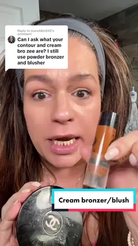 Replying to @munchkin042 my favorite cream products for bronzer and blush. ##bronzer##bronzertutorial##creambronzer##blush##creamblush##womenover40##womenover50##matureskinmakeup##makeupover50