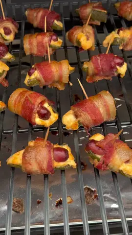 Stop what you’re doing, this is the Memorial Day appetizer that you need to make! This is my go to anytime I get invited to a cookout, whats yours? So simple to make, these Atomic Buffalo Turds are sure to be the hit of the next bbq! If you don’t have a smoker no problem, you can throw these in the oven for about 2 hours at 225. #memorialday #memorialdayweekend #cookout #bbq  #abt #atomicbuffaloturds #traeger #traegergrills #jalepenos #bacon #summertime #Summer #fullrecipe #appetizers #sogood #yummy 