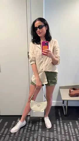 We are in Seattle and it is hot! I wanted to share my cute mom travel outfit with you guys. Do you also love linen? #MomsofTikTok #travelfashion #summerinseattle  #summer2023fashiontrend #linen 