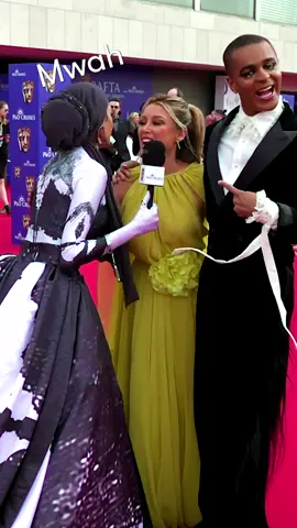 Twirling, tripping and turning out on the red carpet! 👏   #BAFTATVAwards #LaytonWilliams #DanniiMinogue #ZainabJiwa
