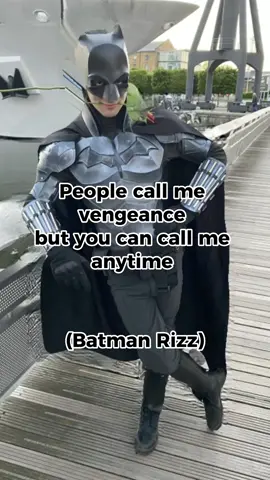 Hop in the rizzmobile, we’re going after penguin 🦇 (i’ll be in this costume all weekend at mcm comiccon in london, do feel free to say hi!) #batman #batmancosplay #fypシ #fyp #mcmcomiccon 